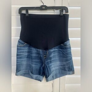 Maternity by Ingrid & Isabel High Waist Blue Denim Shorts